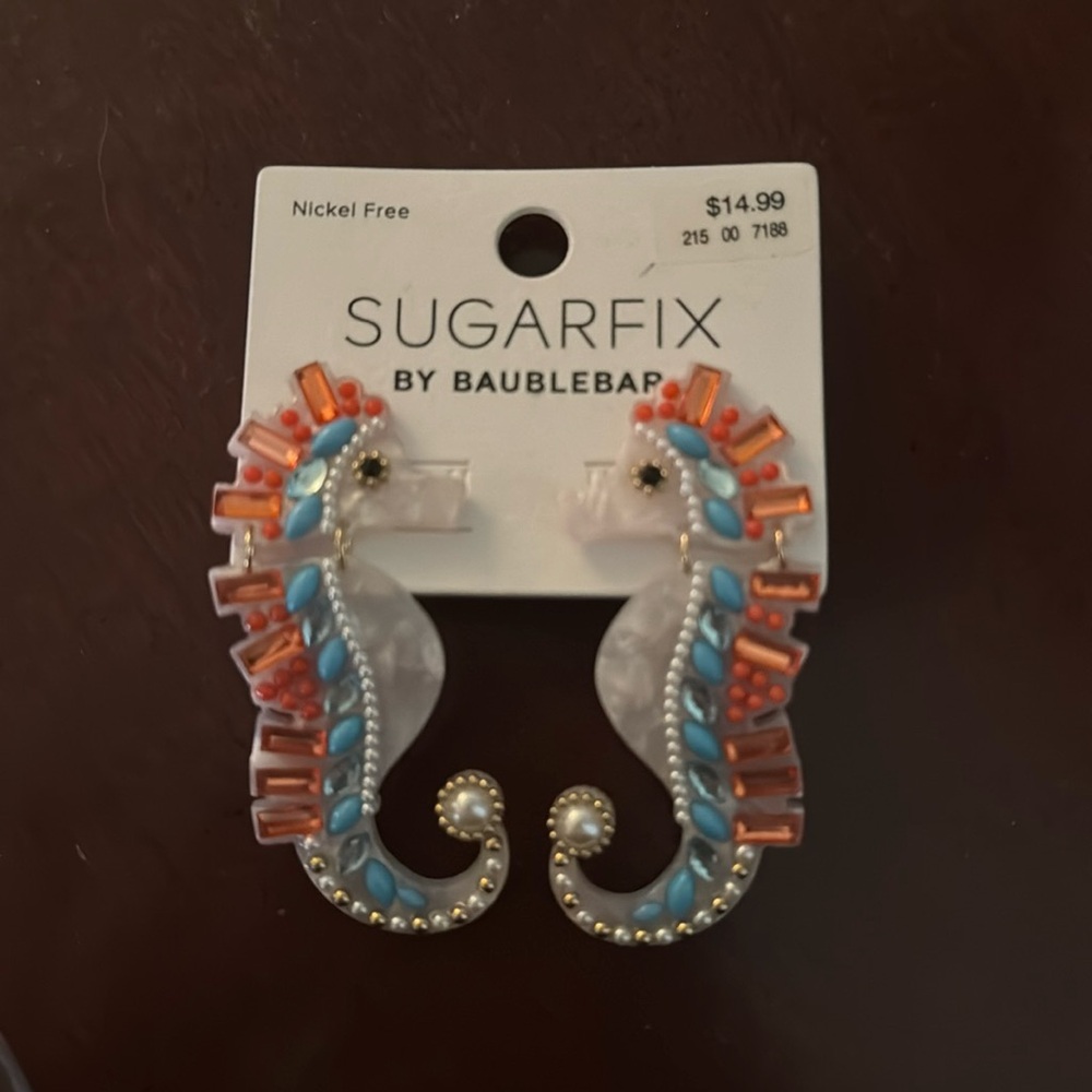 NWT Sugarfix by baublebar seahorse earrings